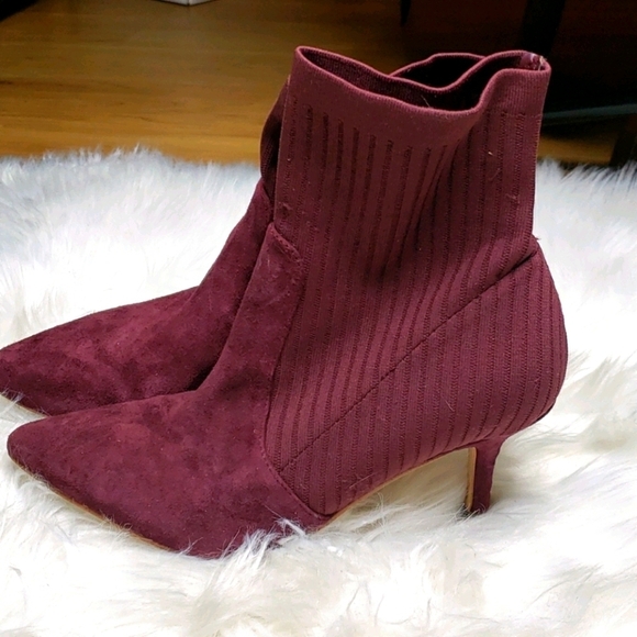 Marc Fisher Albinia Sock Boot burgundy - Picture 8 of 13